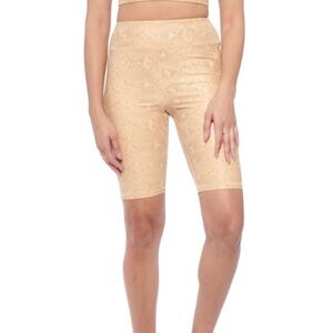 NEW! ELECTRIC YOGA Nude Python Print Biker Shorts size Small